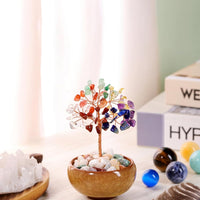 Handmade Rose Quartz Crystal Tree - Feng Shui Money Tree for Home & Office Decor, Wealth Attraction and Spiritual Gifts - Miniature Gemstone Bonsai for Good Luck, Meditation & Housewarming