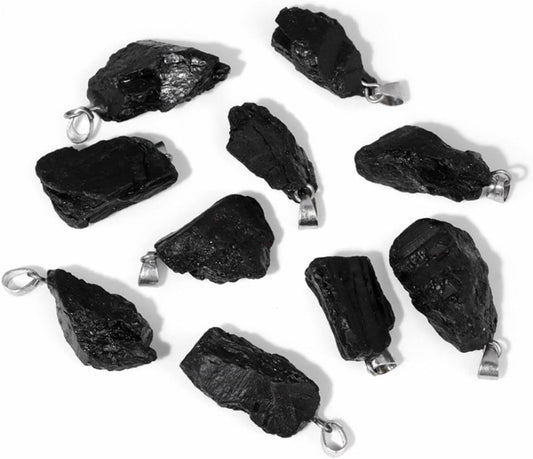 Natural Raw Crystal Pendants - Irregular Healing Gemstones for Jewelry Making, Reiki Energy Tools & Chakra Balancing, DIY Necklace and Earring Craft Supplies