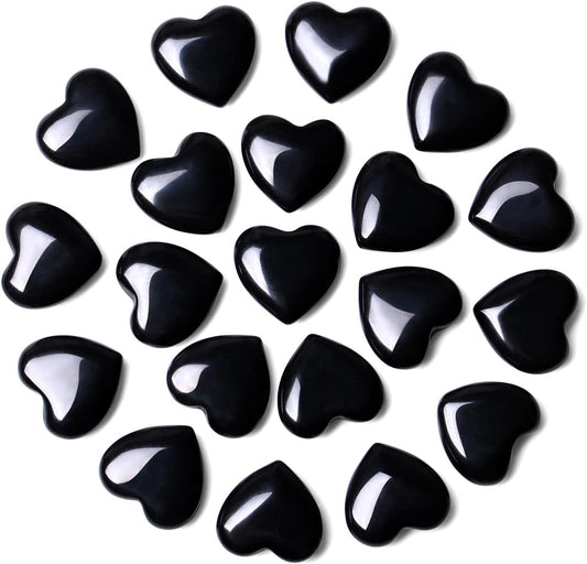 20-Piece Rose Quartz Heart Stones Set - Natural Healing Crystals for Love, Reiki Balancing & Meditation - Pocket-Sized Crystal Hearts Bulk Gift for Women, Mothers Day, Self-Care