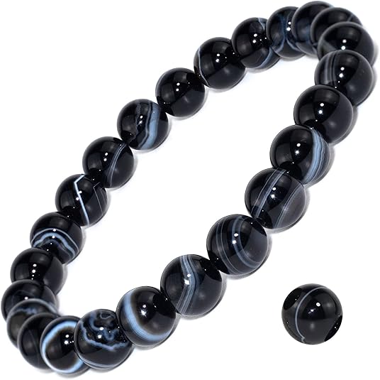 Handmade 8mm Natural Gemstone Stretch Bracelet - Healing Crystal Jewelry for Meditation, Yoga & Positive Energy Balance