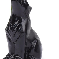 Sacred Black Obsidian Wolf Statue - Spirit Animal Totem Figurine for Energy Protection & Meditation Altar (2.1" Crystal Healing Decor Gift)
