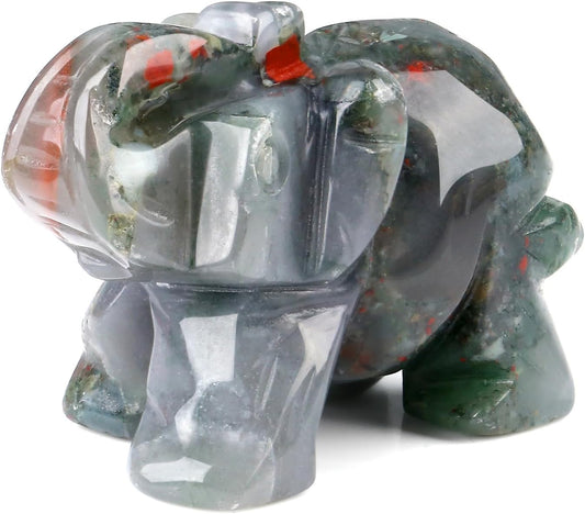 Hand Carved Amethyst Elephant Statue - Healing Crystal Spiritual Decor for Home & Office Desk, Unique Gemstone Animal Sculpture Gift for Women