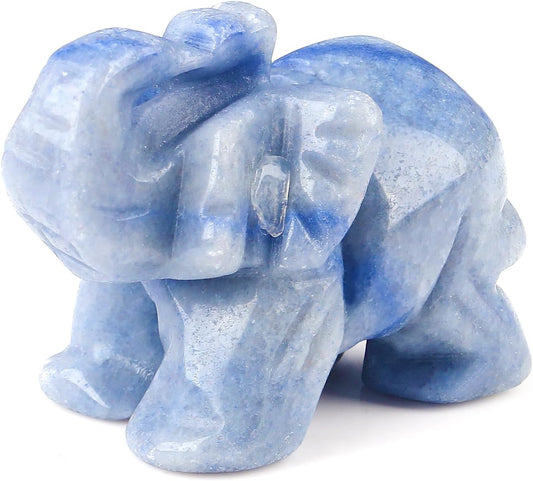 Hand Carved Amethyst Elephant Statue - Healing Crystal Spiritual Decor for Home & Office Desk, Unique Gemstone Animal Sculpture Gift for Women