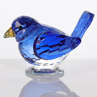 Handmade Crystal Bird Figurine - Artisan Glass Animal Sculpture for Home & Office Decor, Unique Desk Paperweight Gift