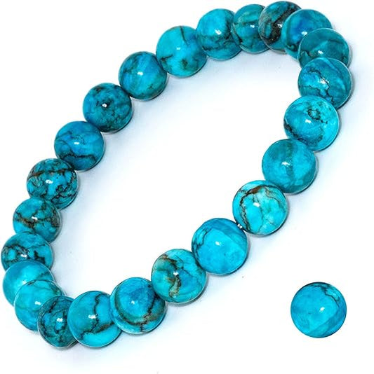 Handmade 8mm Natural Gemstone Stretch Bracelet - Healing Crystal Jewelry for Meditation, Yoga & Positive Energy Balance