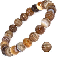 Handmade 8mm Natural Gemstone Stretch Bracelet - Healing Crystal Jewelry for Meditation, Yoga & Positive Energy Balance