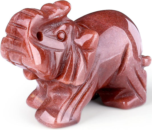 Hand Carved Amethyst Elephant Statue - Healing Crystal Spiritual Decor for Home & Office Desk, Unique Gemstone Animal Sculpture Gift for Women