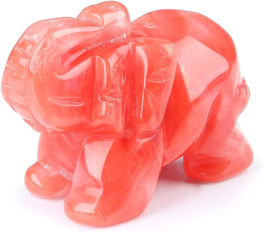 Hand Carved Amethyst Elephant Statue - Healing Crystal Spiritual Decor for Home & Office Desk, Unique Gemstone Animal Sculpture Gift for Women