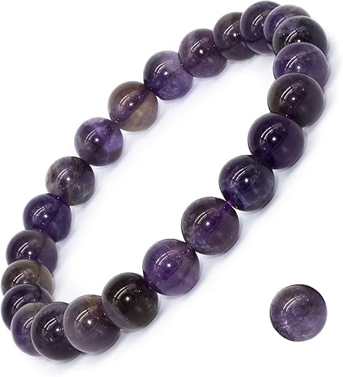 Handmade 8mm Natural Gemstone Stretch Bracelet - Healing Crystal Jewelry for Meditation, Yoga & Positive Energy Balance
