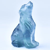 Sacred Black Obsidian Wolf Statue - Spirit Animal Totem Figurine for Energy Protection & Meditation Altar (2.1" Crystal Healing Decor Gift)