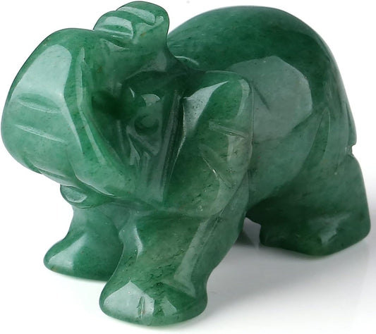 Hand Carved Amethyst Elephant Statue - Healing Crystal Spiritual Decor for Home & Office Desk, Unique Gemstone Animal Sculpture Gift for Women