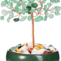 Handmade Rose Quartz Crystal Tree - Feng Shui Money Tree for Home & Office Decor, Wealth Attraction and Spiritual Gifts - Miniature Gemstone Bonsai for Good Luck, Meditation & Housewarming