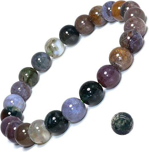 Handmade 8mm Natural Gemstone Stretch Bracelet - Healing Crystal Jewelry for Meditation, Yoga & Positive Energy Balance