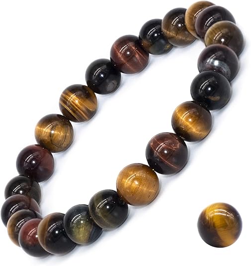 Handmade 8mm Natural Gemstone Stretch Bracelet - Healing Crystal Jewelry for Meditation, Yoga & Positive Energy Balance