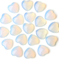 20-Piece Rose Quartz Heart Stones Set - Natural Healing Crystals for Love, Reiki Balancing & Meditation - Pocket-Sized Crystal Hearts Bulk Gift for Women, Mothers Day, Self-Care