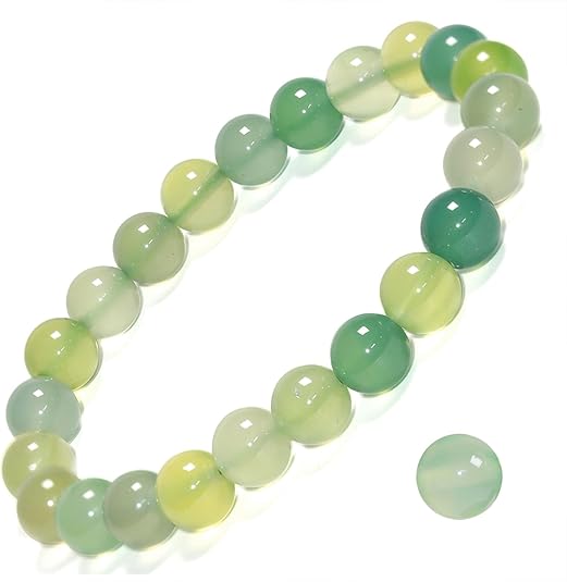 Handmade 8mm Natural Gemstone Stretch Bracelet - Healing Crystal Jewelry for Meditation, Yoga & Positive Energy Balance