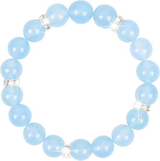 Healing Bracelet for Women | 8mm Rose Quartz & Chakra Crystal Beads | Adjustable Yoga Stretch Bracelet for Anxiety & Stress Relief