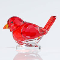 Handmade Crystal Bird Figurine - Artisan Glass Animal Sculpture for Home & Office Decor, Unique Desk Paperweight Gift