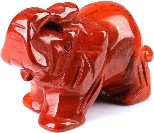 Hand Carved Amethyst Elephant Statue - Healing Crystal Spiritual Decor for Home & Office Desk, Unique Gemstone Animal Sculpture Gift for Women