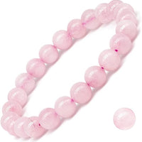 Handmade 8mm Natural Gemstone Stretch Bracelet - Healing Crystal Jewelry for Meditation, Yoga & Positive Energy Balance