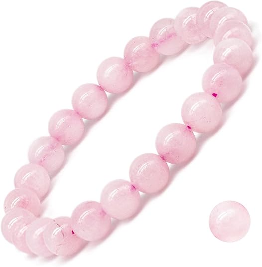 Handmade 8mm Natural Gemstone Stretch Bracelet - Healing Crystal Jewelry for Meditation, Yoga & Positive Energy Balance