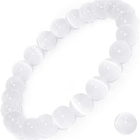 Handmade 8mm Natural Gemstone Stretch Bracelet - Healing Crystal Jewelry for Meditation, Yoga & Positive Energy Balance