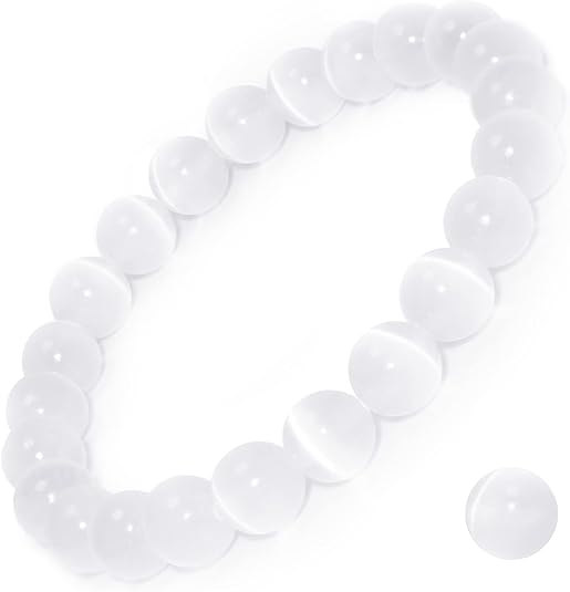 Handmade 8mm Natural Gemstone Stretch Bracelet - Healing Crystal Jewelry for Meditation, Yoga & Positive Energy Balance
