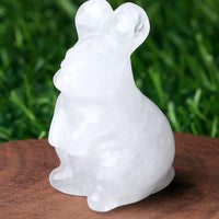 Sweet Spirit Animal Crystal Figurine - Pocket-Sized Healing Stone Sculpture for Pet Lovers, Birthdays & Mindfulness Gifts