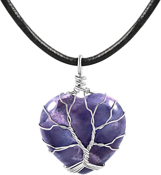 Handmade 7 Chakra Balancing Necklace - Natural Gemstone & Copper Wire Wrapped Boho Choker for Meditation & Energy Healing